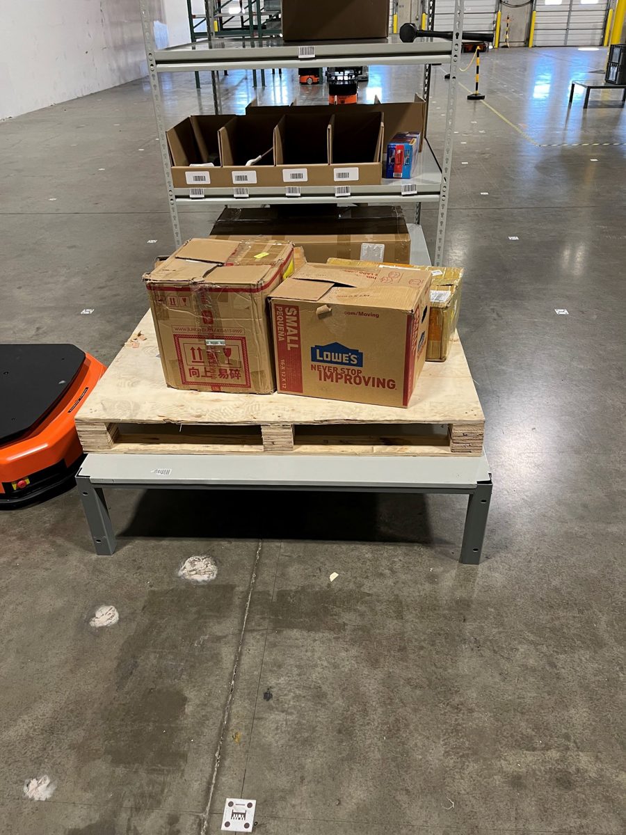 WPSS AMR pallet mover with loaded pallet