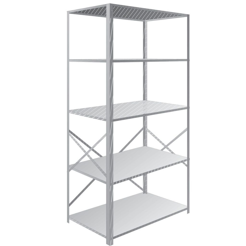WPSS deluxe industrial shelving 36 inch wide open shelving unit