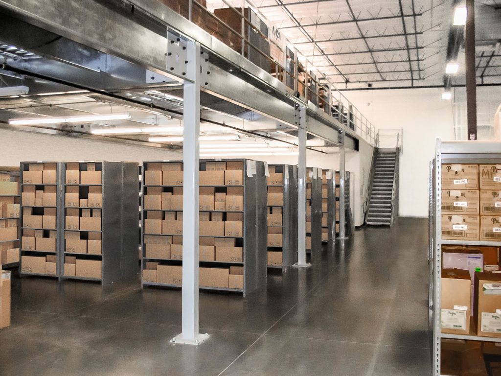 WPSS Deluxe industrial shelving at food distribution center