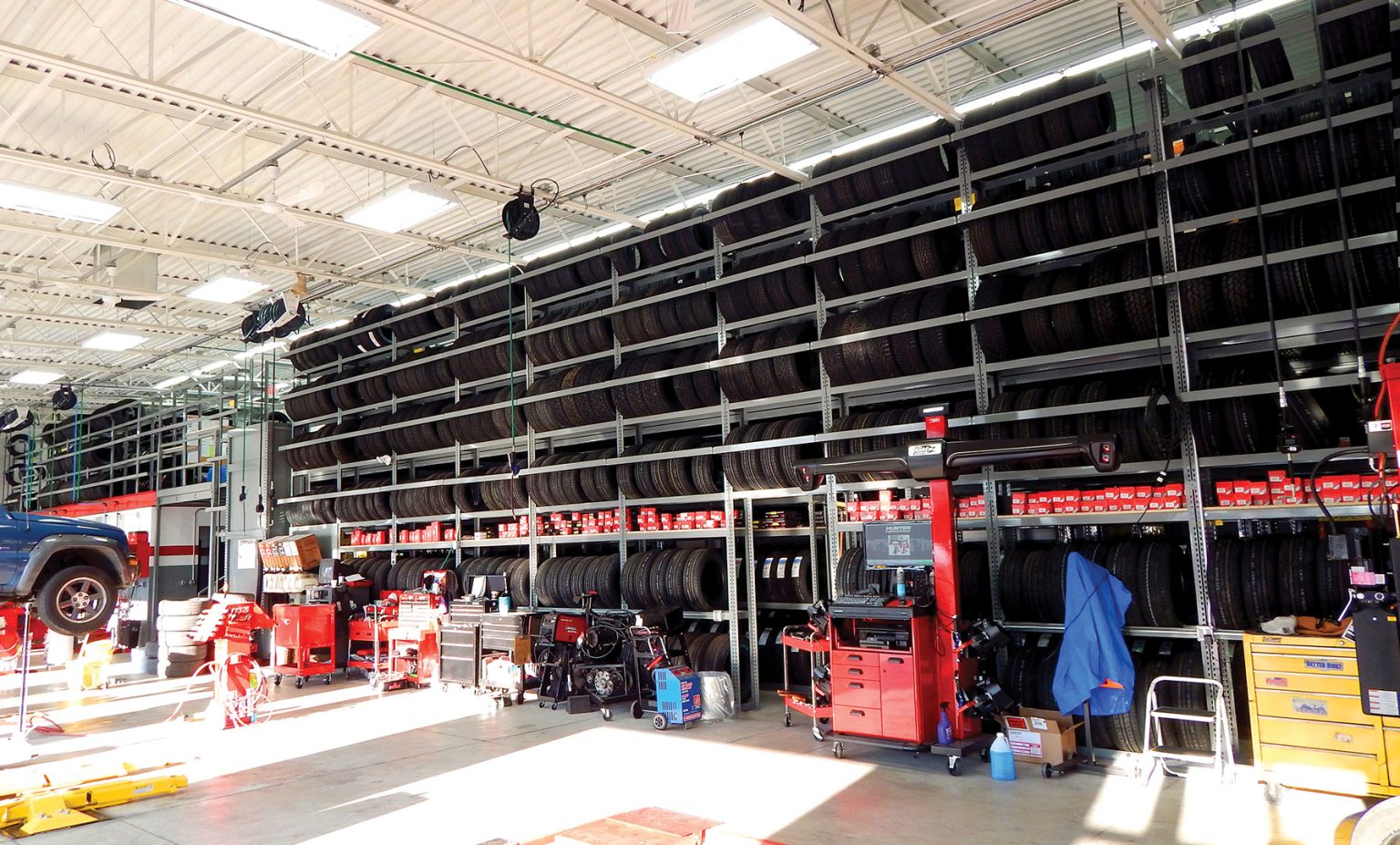 RiveTier Tire Rack Boosts Tire Storage in Texas Auto Shop