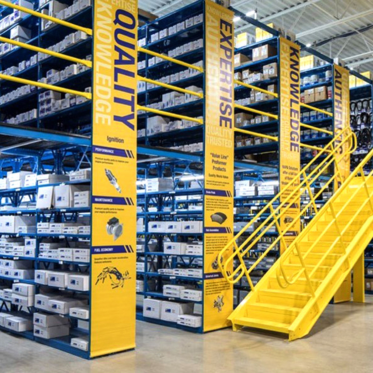 WPSS multilevel shelving high bay shelving with catwalks 