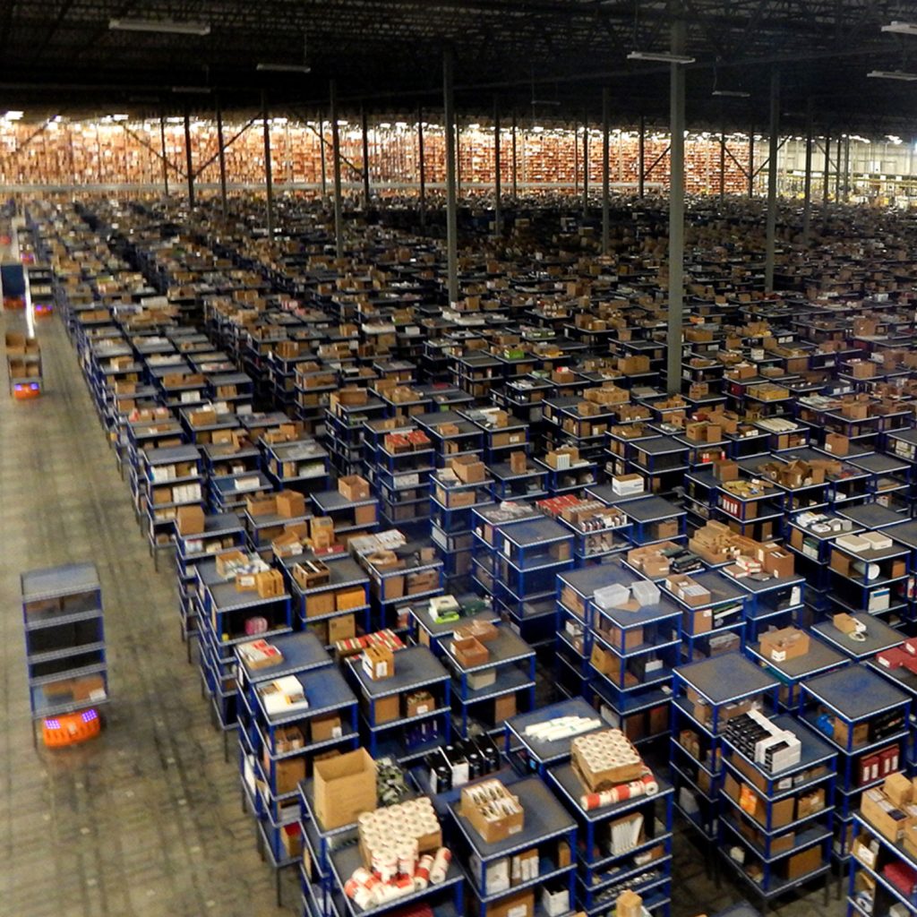 WPSS rivetier AMR rack full warehouse configuration