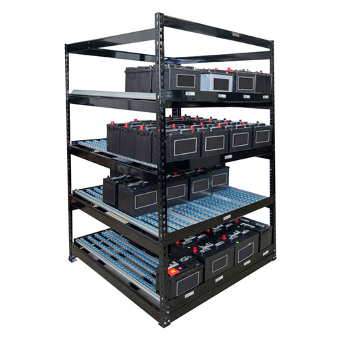 WPSS Rivetier grravity flow battery rack